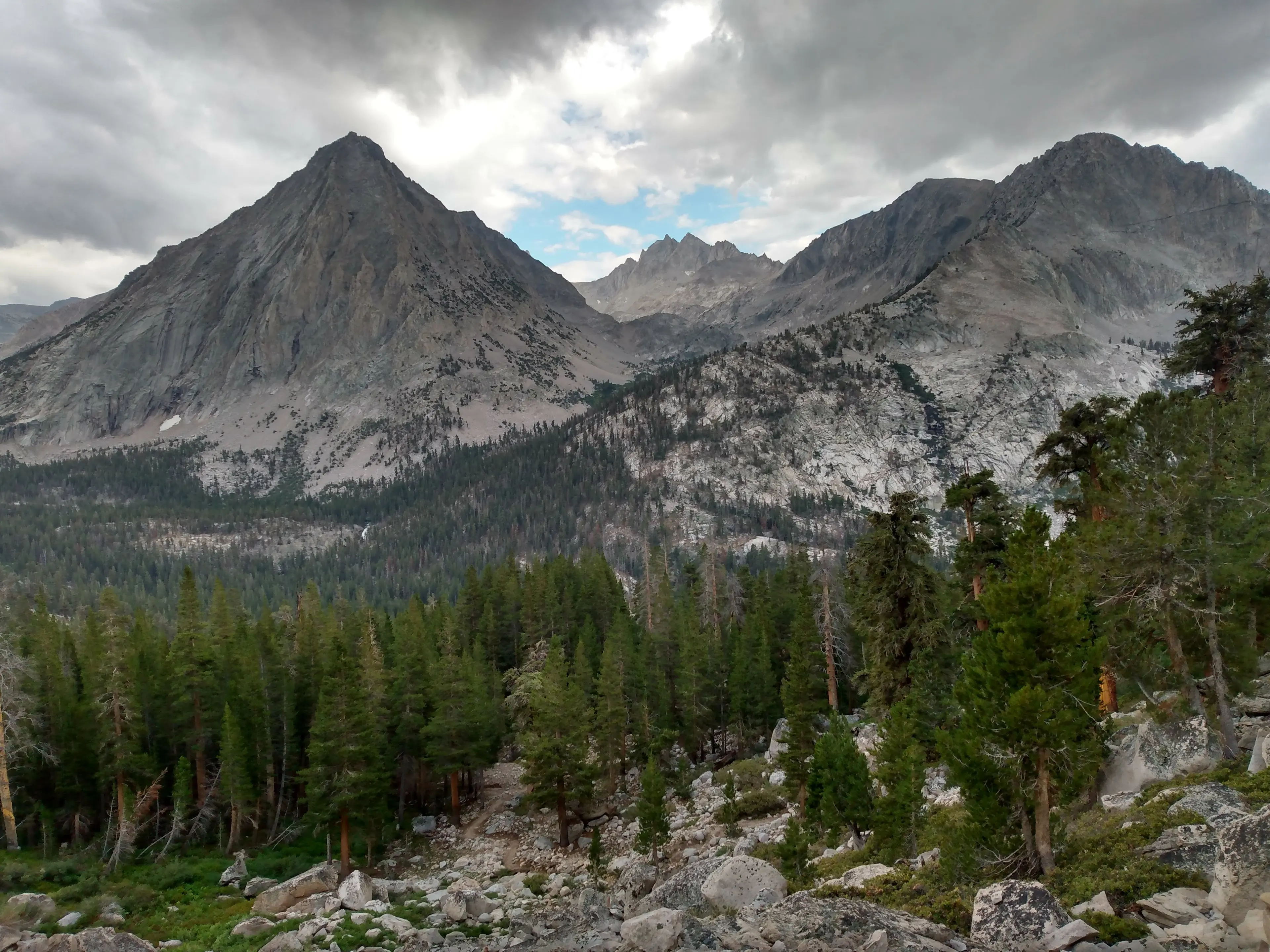 West Vidette, Deerhorn Mountain, East Vidette (L-R)