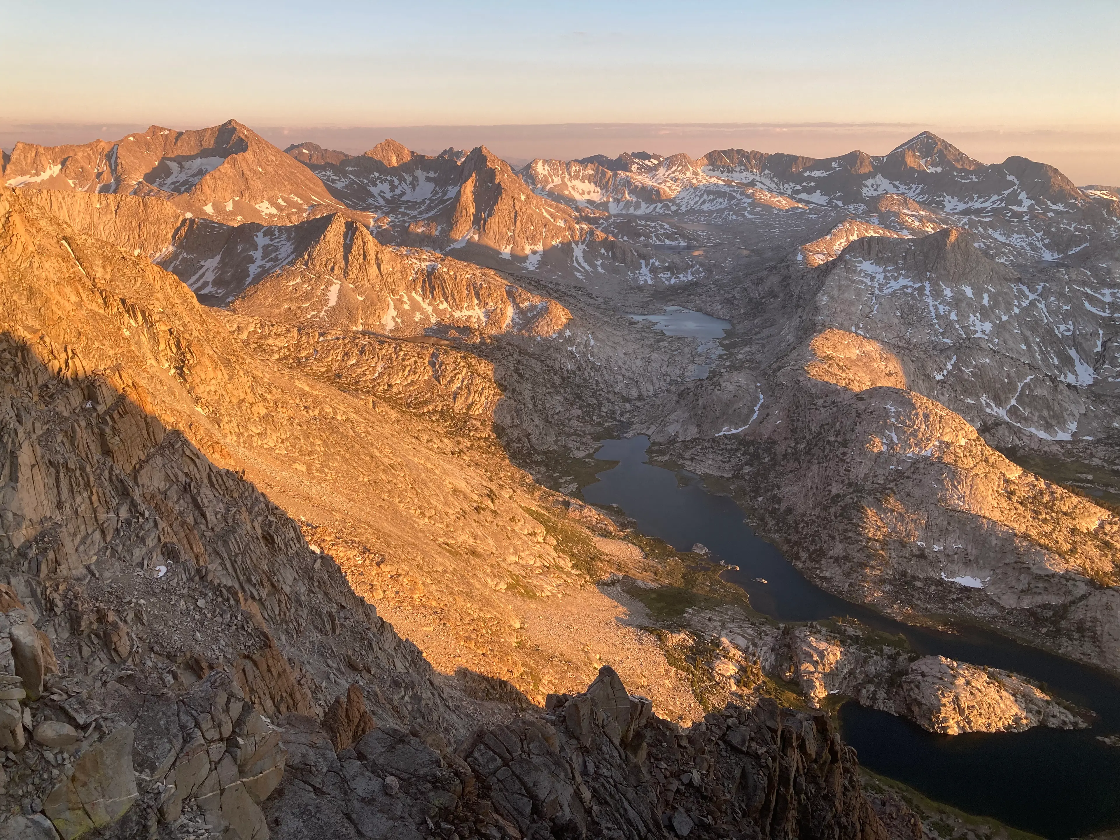 Mount Fiske (L) and Mount Huxley (C)