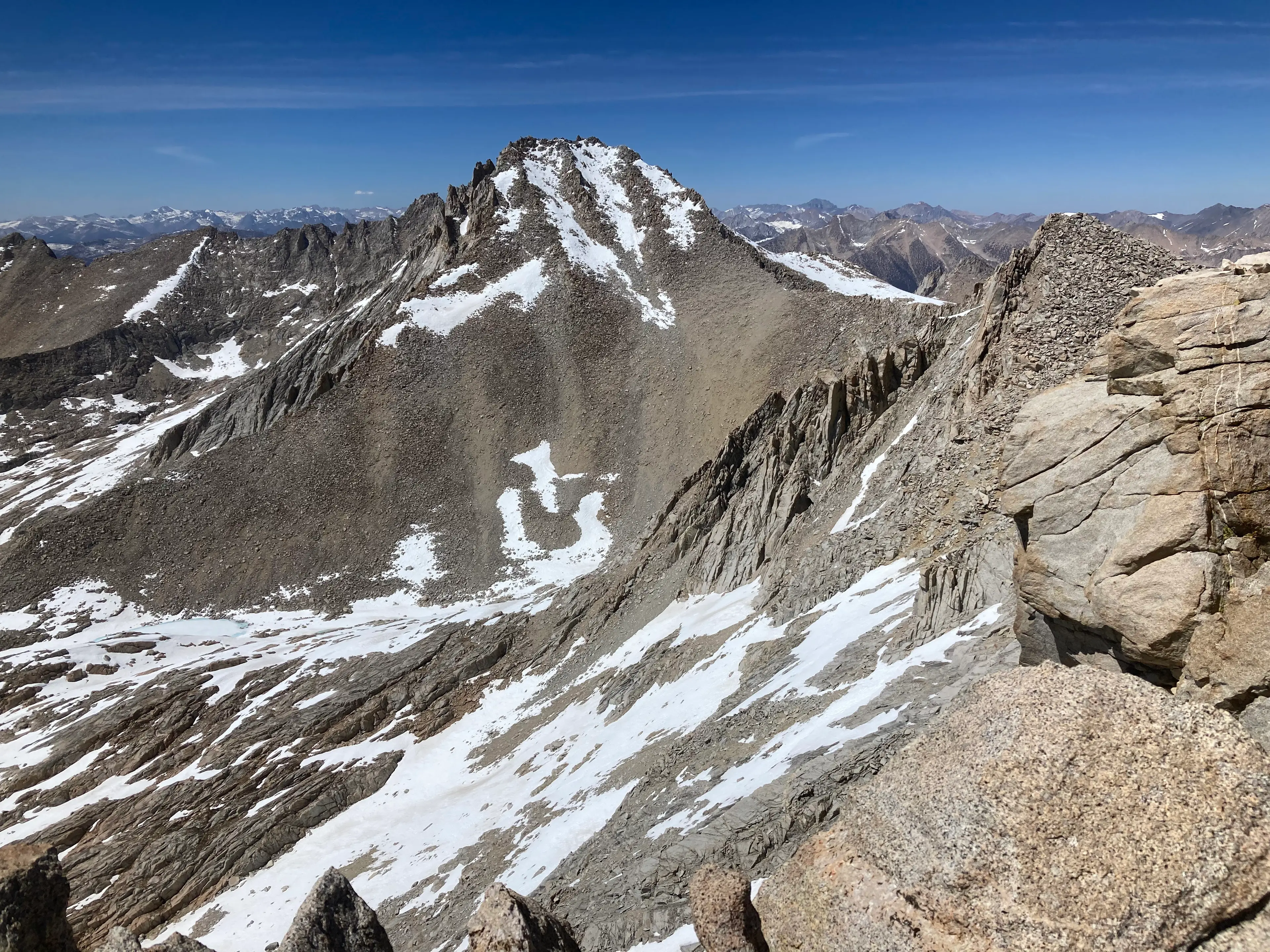 Looking back at Mount Brewer