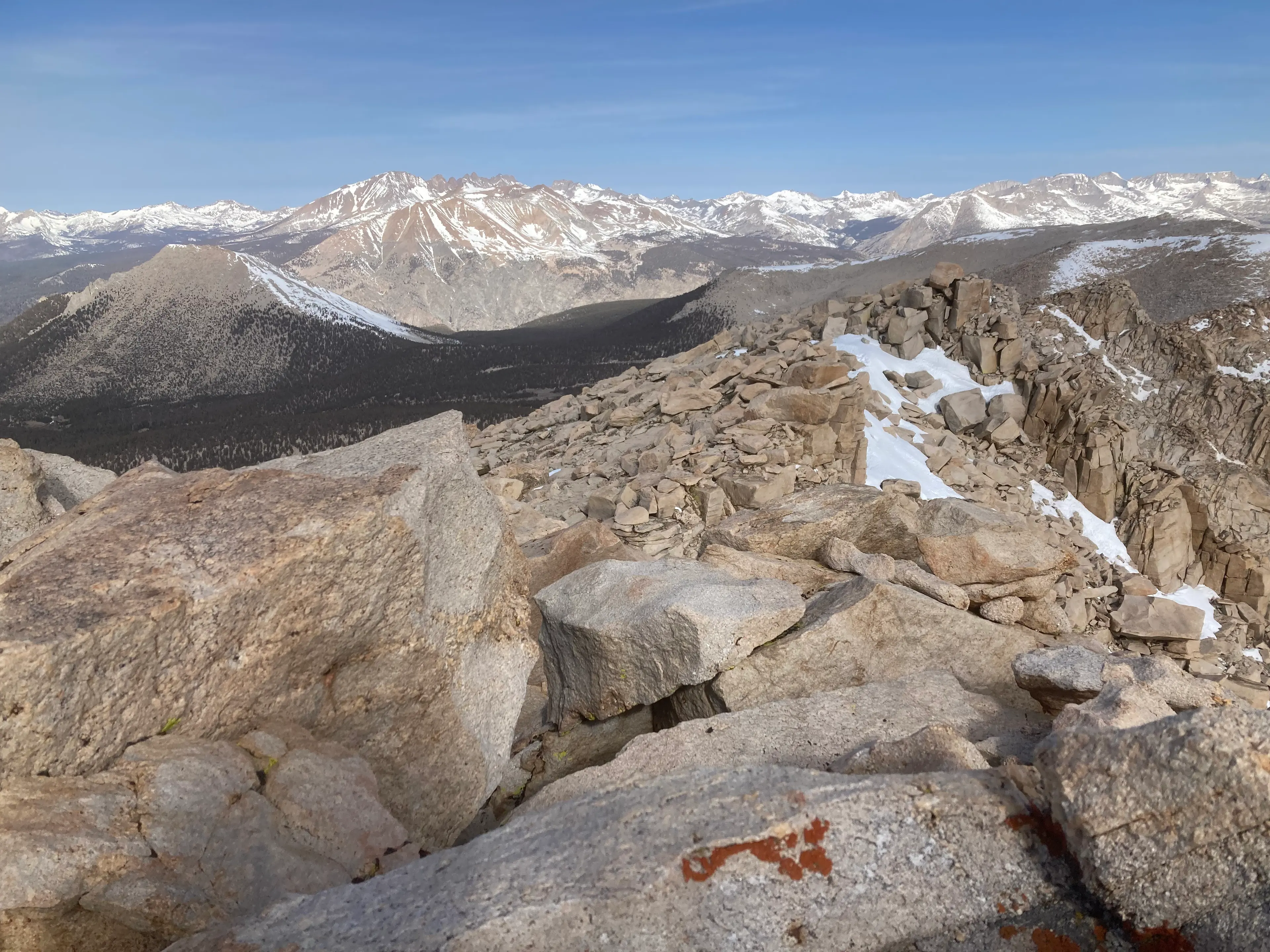 Mount Guyot (L) and the Kaweahs (C)