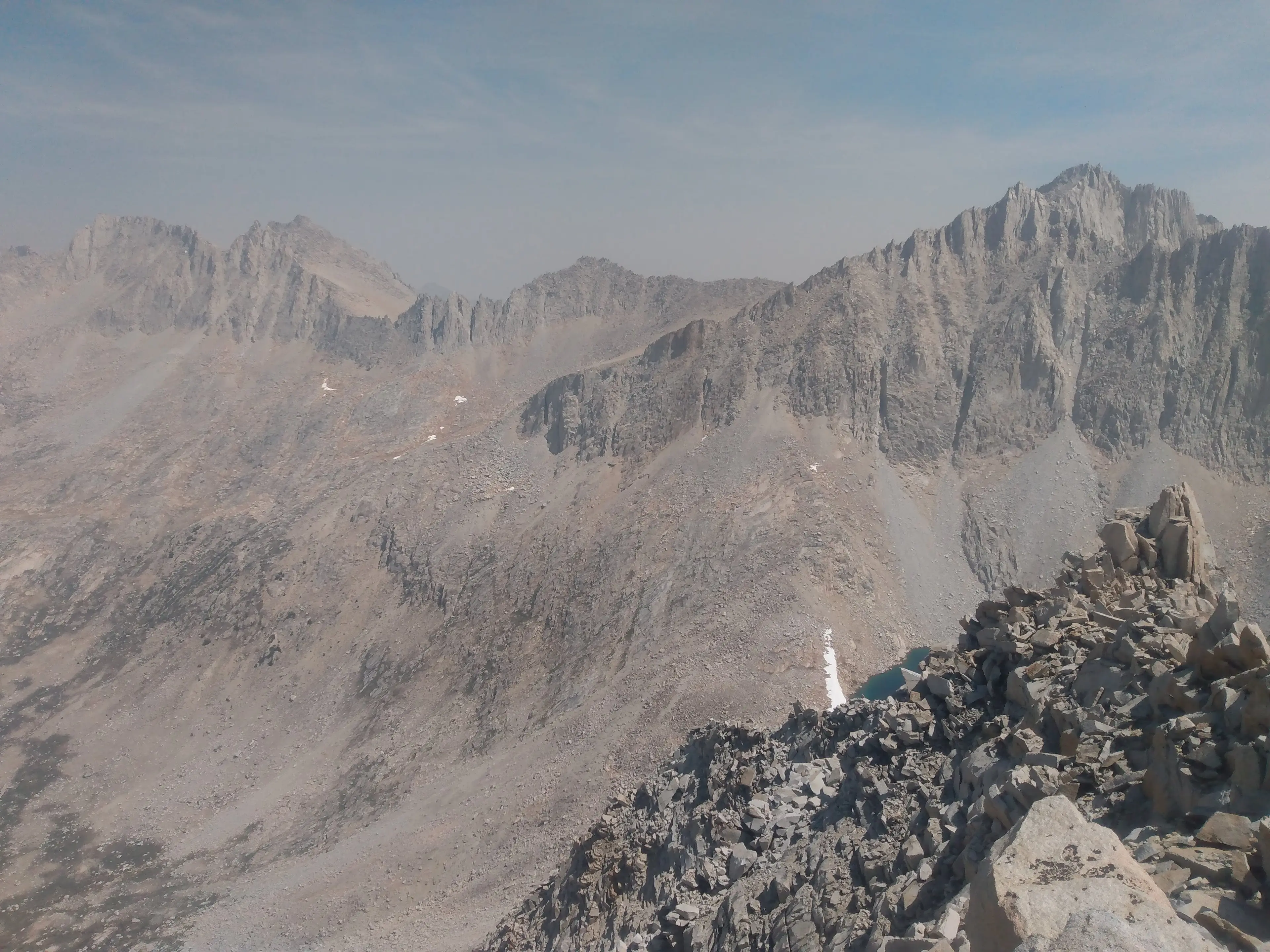 Mount Abbot (L), Mount Dade (L), and Bear Creek Spire (R)