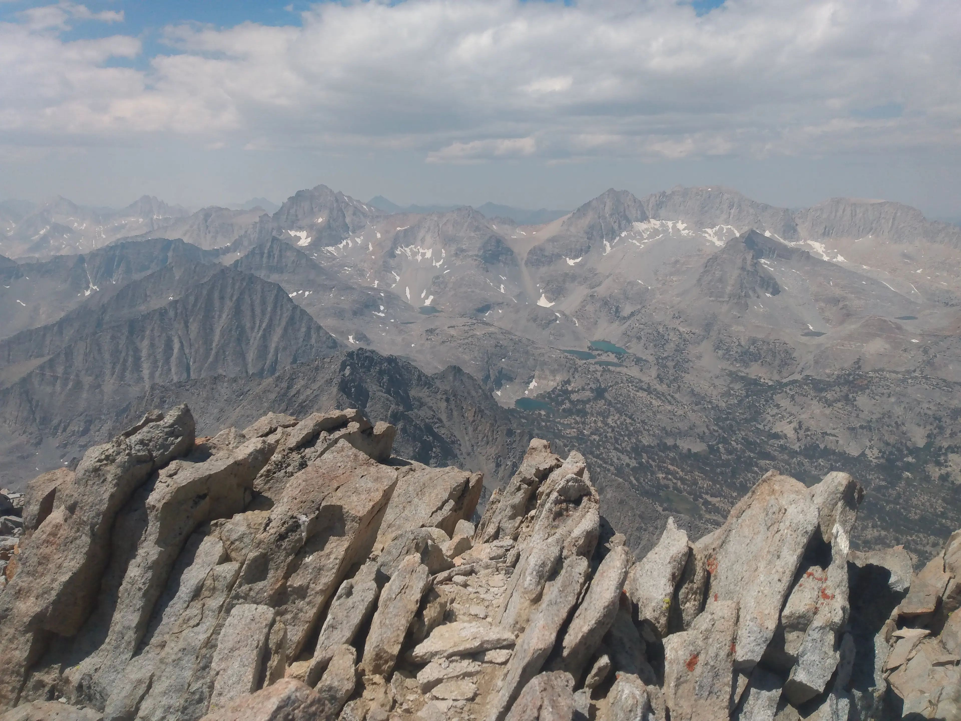 Bear Creek Spire (L), Mount Dade, Mount Abbot, and Mount Mills (C-R)