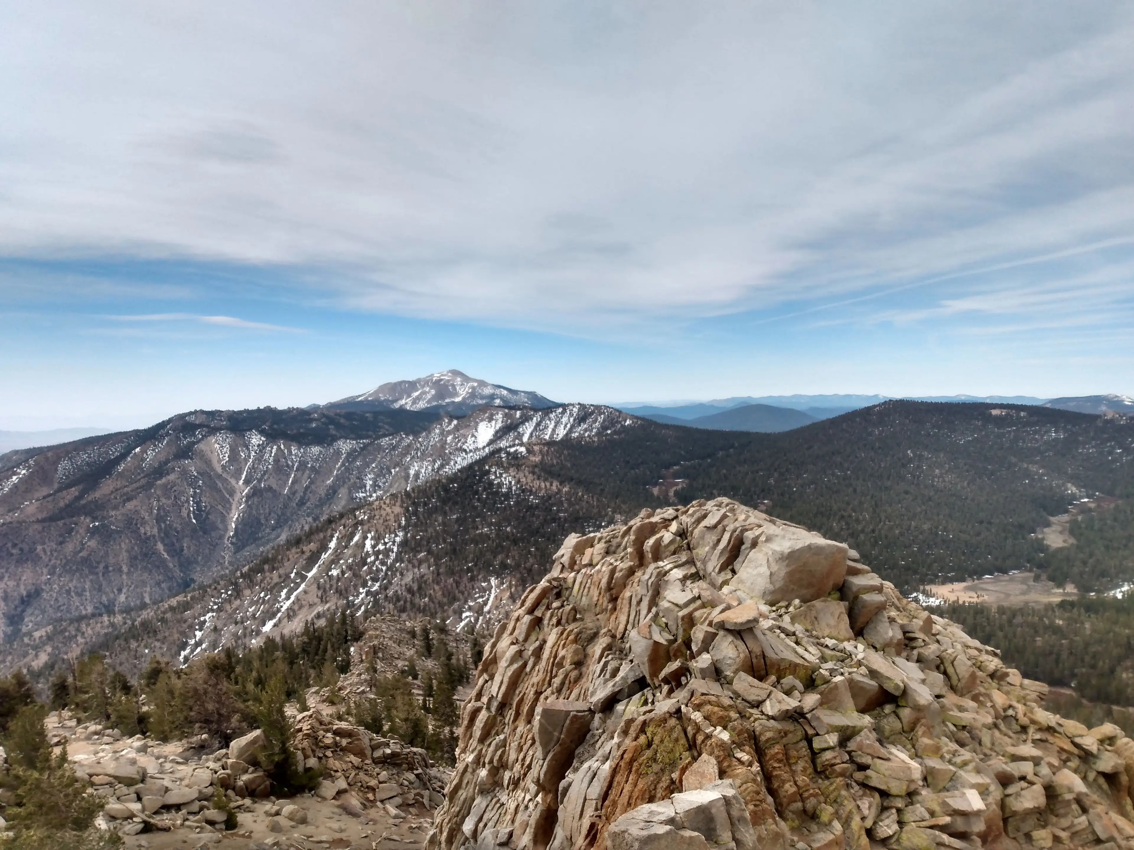 Cartago Peak (L) and Olancha Peak (C)