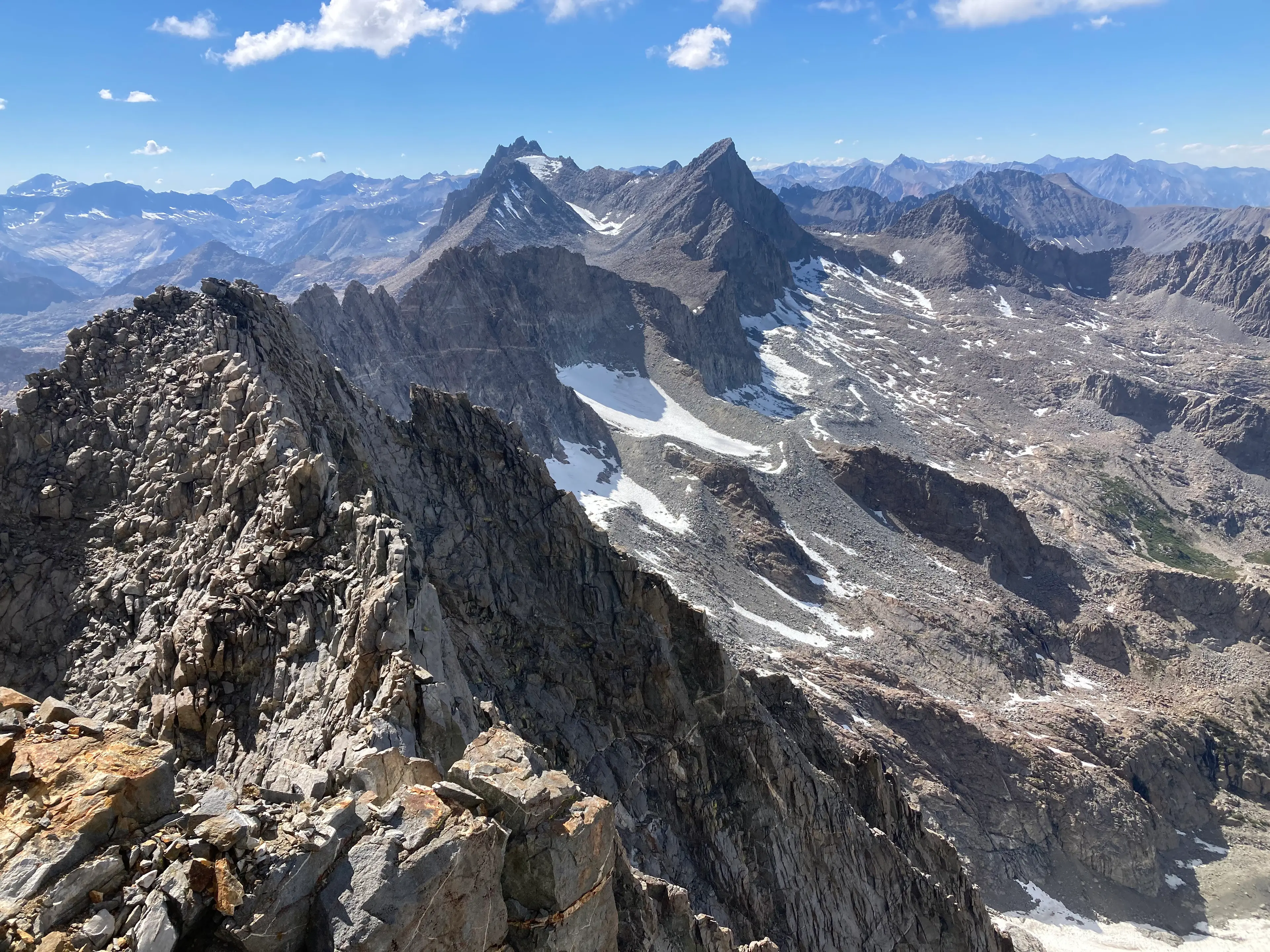 North Palisade (C-L) and Mount Sill (C-R)