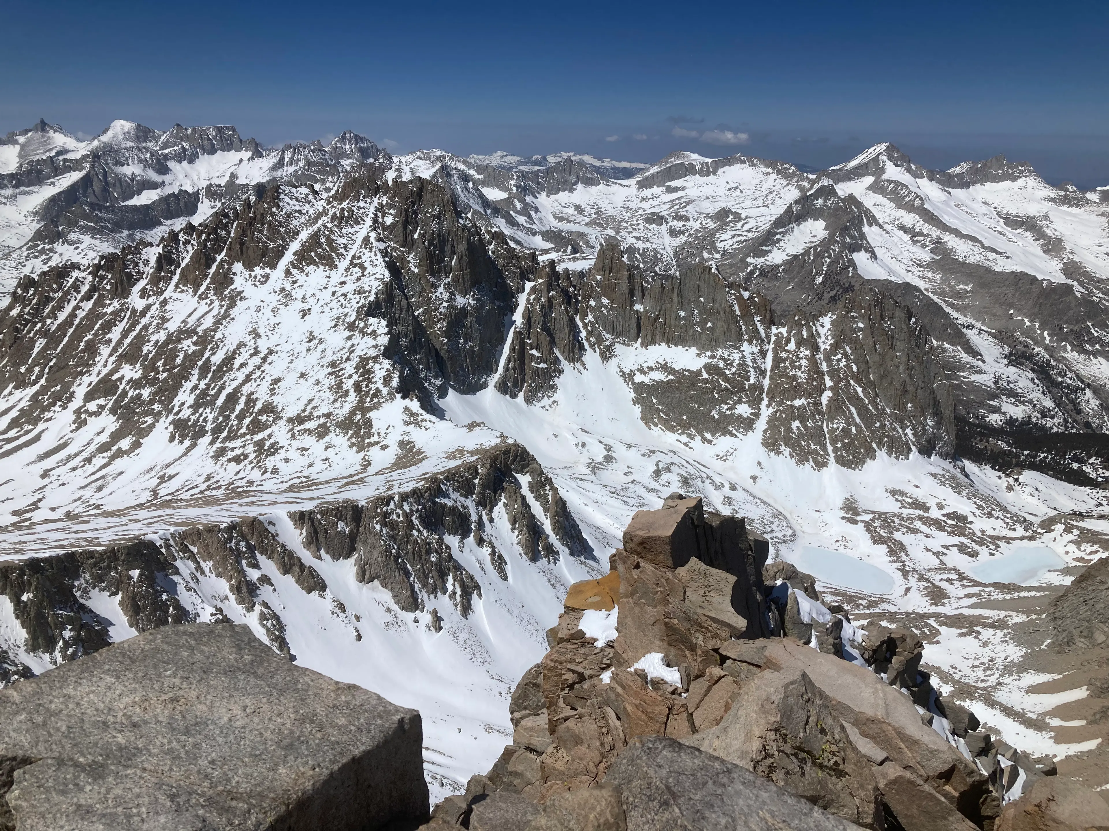 Mount Ericsson (L) in front of Great Western Divide