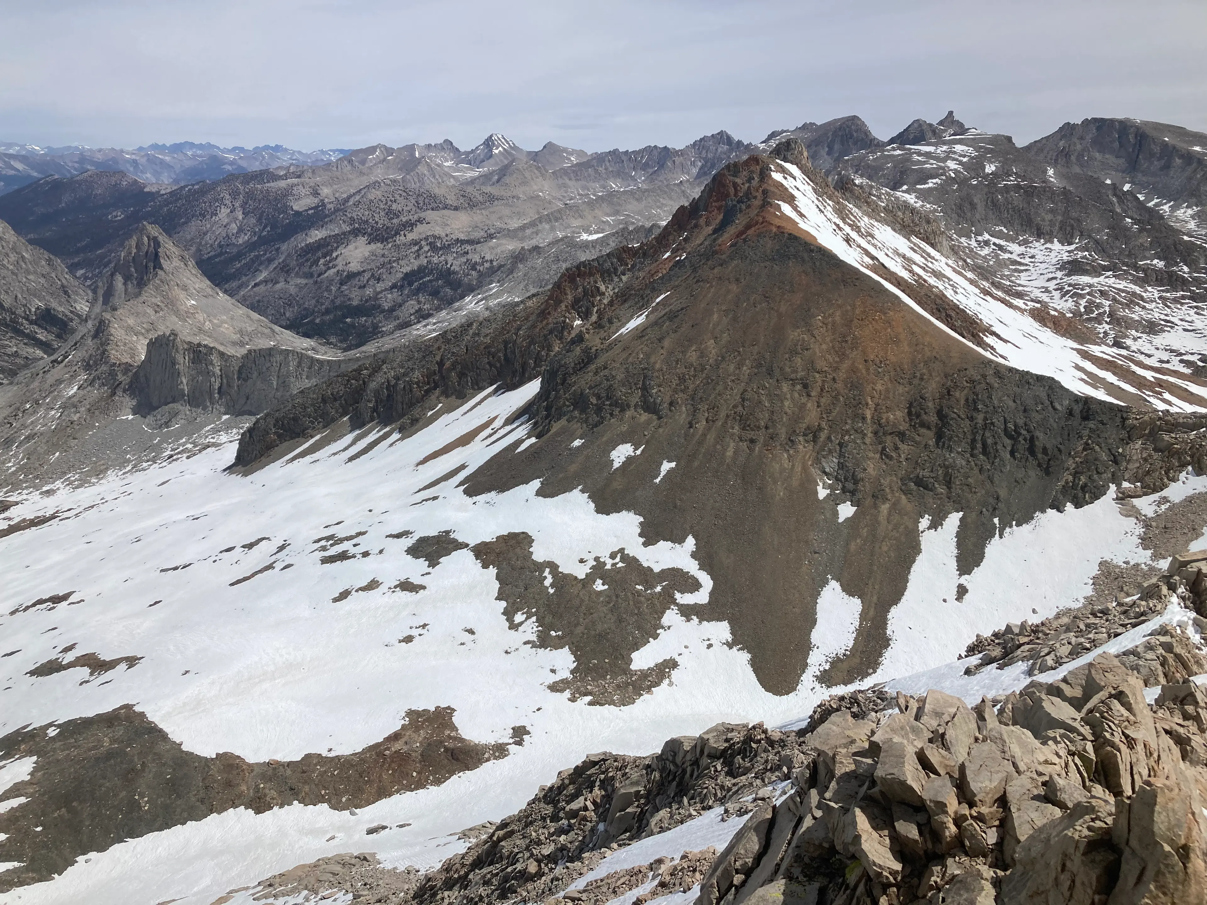 Whaleback (L), Great Western Divide distant