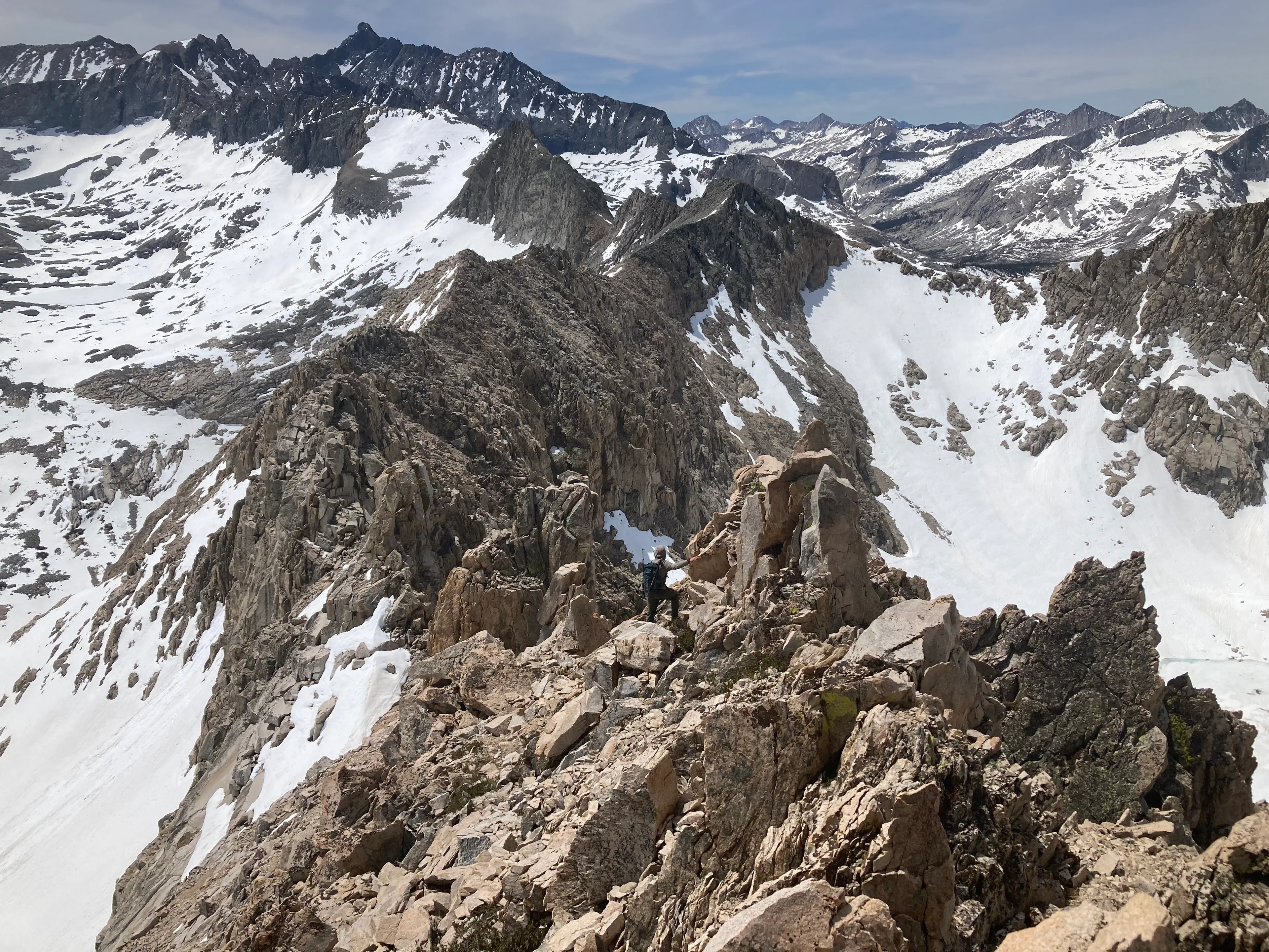 Mount Kaweah, Red Kaweah, and Black Kaweah (L-R on L)