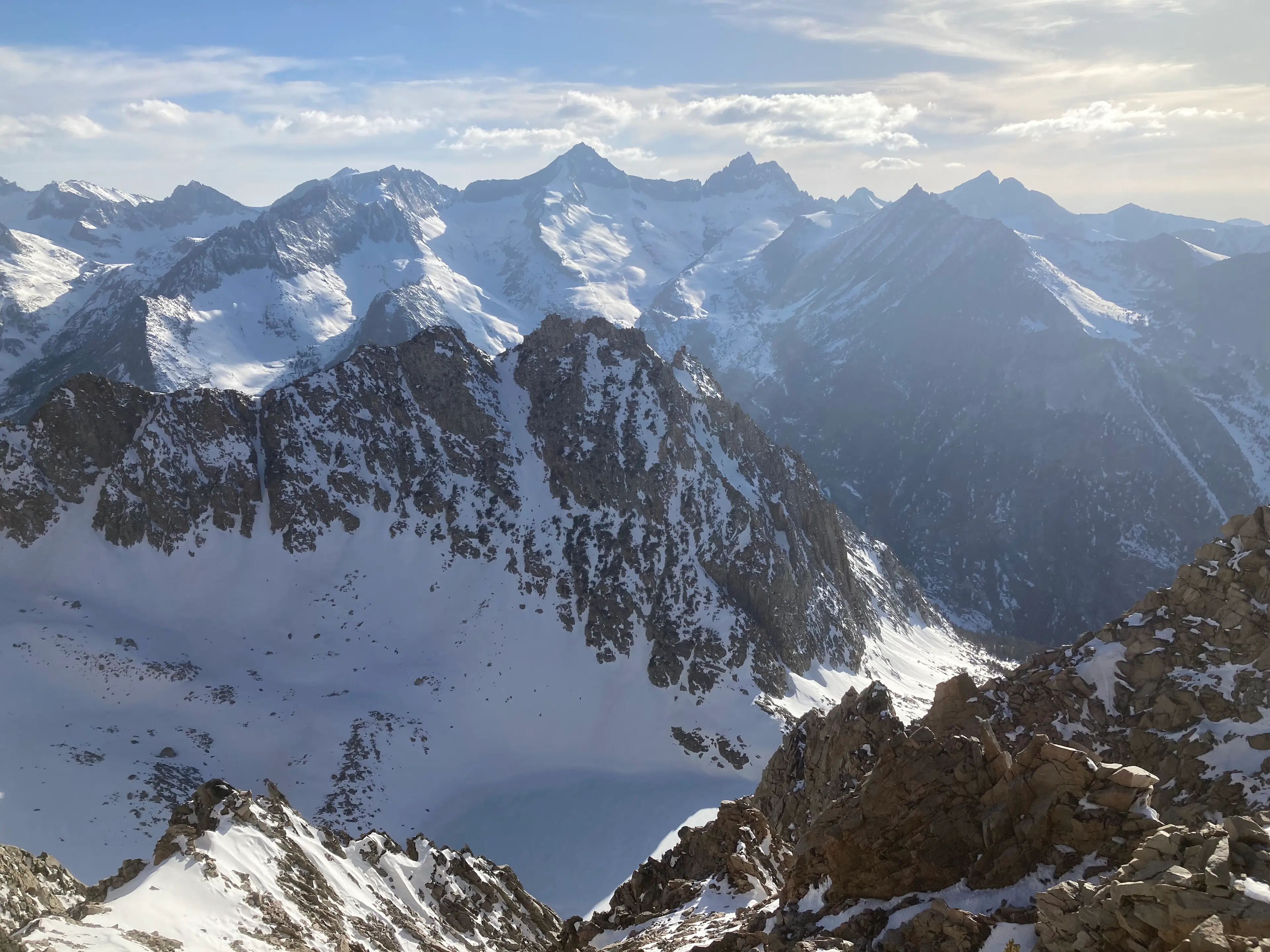 Mount Brewer (Center L) and North Guard (Center R)