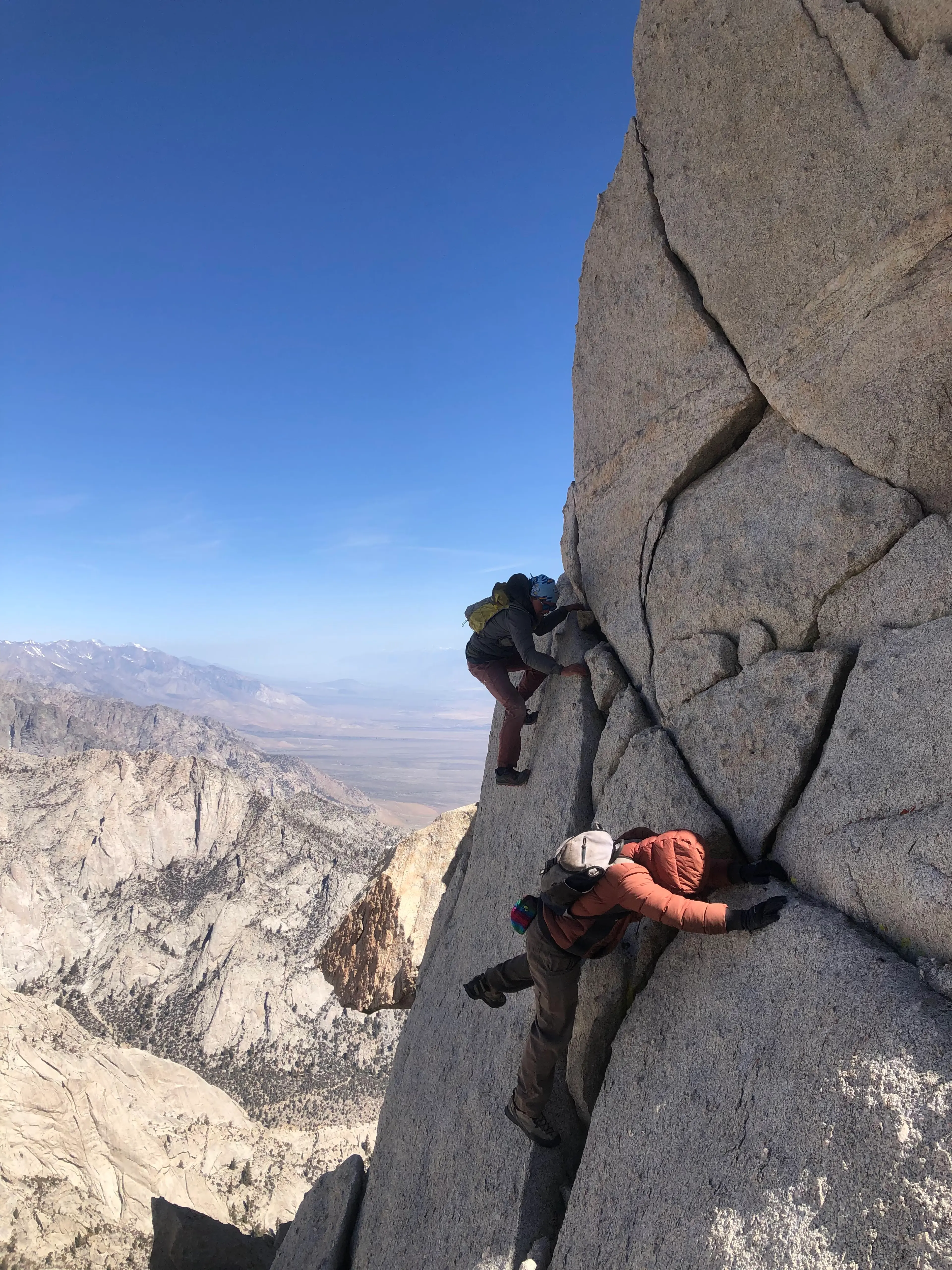 Nathan on north ridge of Lone Pine Peak